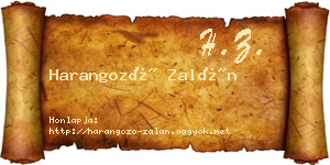 Harangozó Zalán névjegykártya